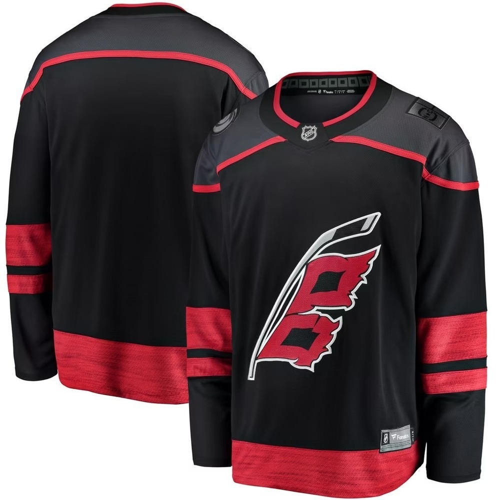 Fanatics Carolina Hurricanes Home Breakaway Jersey - Oversized Fit - Black - L